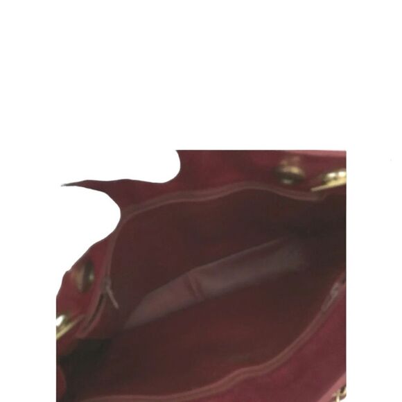 CHANEL RED QUILTED LAMBSKIN LEATHER CHAIN SHOULDER TOTE BAG 1F7896 - Picture 9 of 12